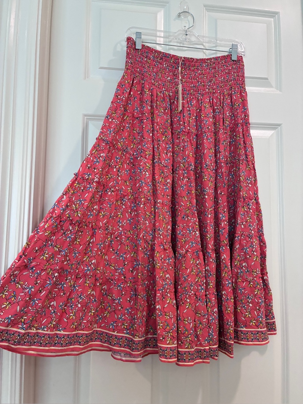 Max Studio Pink Floral A-Line Skirt
